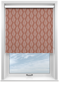 Fern Leaves, Russett - Roller Blind